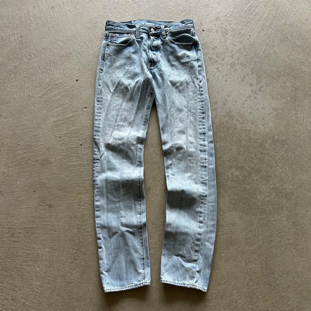 Levis 501 XX Jeans Size 29x34 Blue Light Wash Denim Straight Leg Button Fly